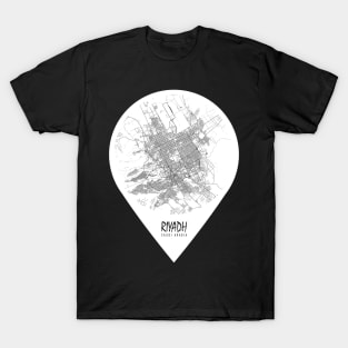 Riyadh, Saudi Arabia City Map - Travel Pin T-Shirt